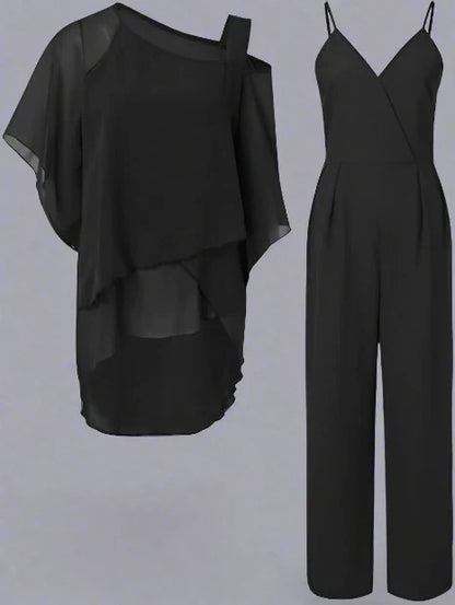 Velina Moda | Luxury Chiffon Set for Elegant Evenings