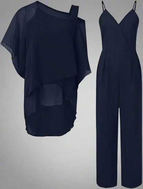Velina Moda | Luxury Chiffon Set for Elegant Evenings