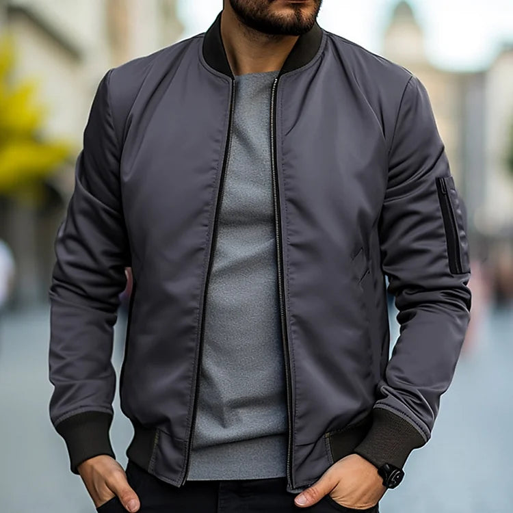 Bruno - Men's bomber jacket with elastic cuffs