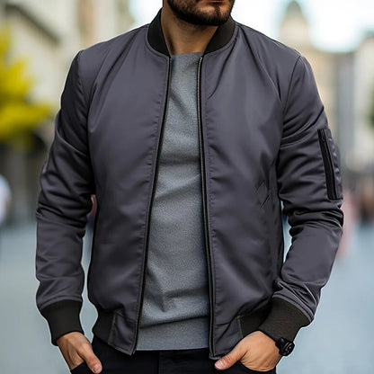 Bruno - Men's bomber jacket with elastic cuffs