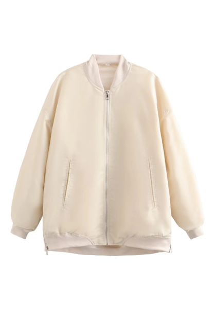 Velina Moda | Bomber Loose Biker Jacket