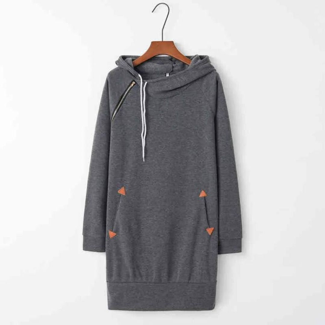 Casual hoodie dress with pockets