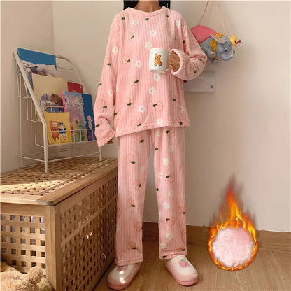 Velina Moda | Fleece Comfort Pajama - Sweet, Warm and Comfortable in 7 Trendy Variants