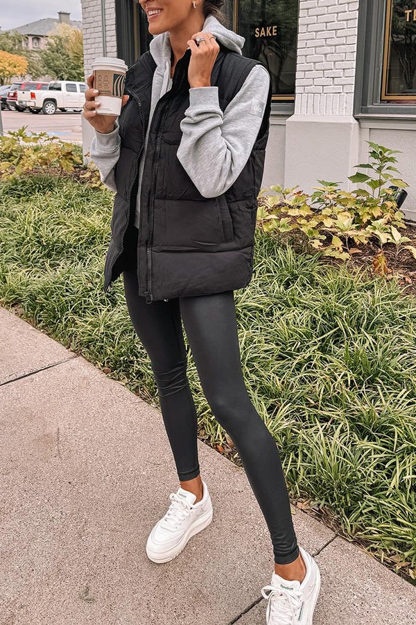 Velina Moda | Color Fashionable Casual Style Cotton Vest Jacket