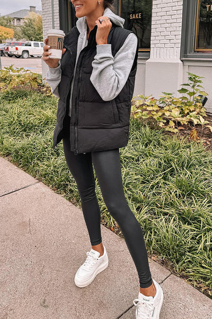Velina Moda | Color Fashionable Casual Style Cotton Vest Jacket