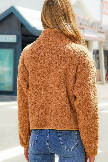 Velina Moda | Panelled Zip Jacket with Long Sleeves
