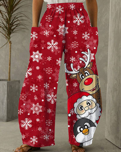 Velina Moda | Christmas Print Leisure Pants