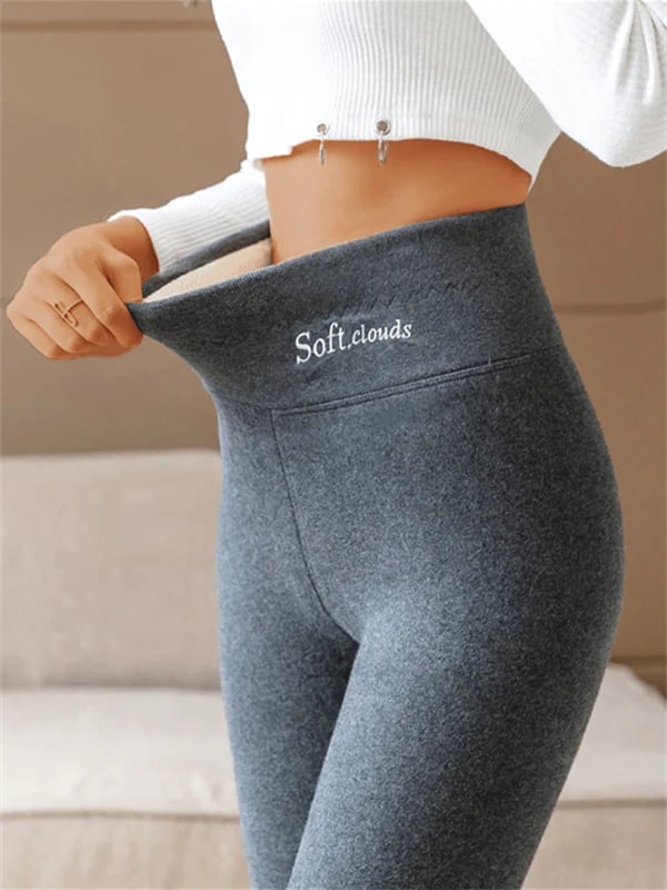 Velina Moda | Women's Winter Pants Fleece - Warm Leggings with Shaping Effect