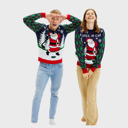 Velina Moda | Ho Ho Hole In One Christmas Sweater Men