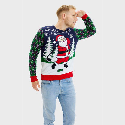 Velina Moda | Ho Ho Hole In One Christmas Sweater Men