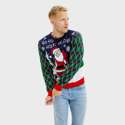 Velina Moda | Ho Ho Hole In One Christmas Sweater Men