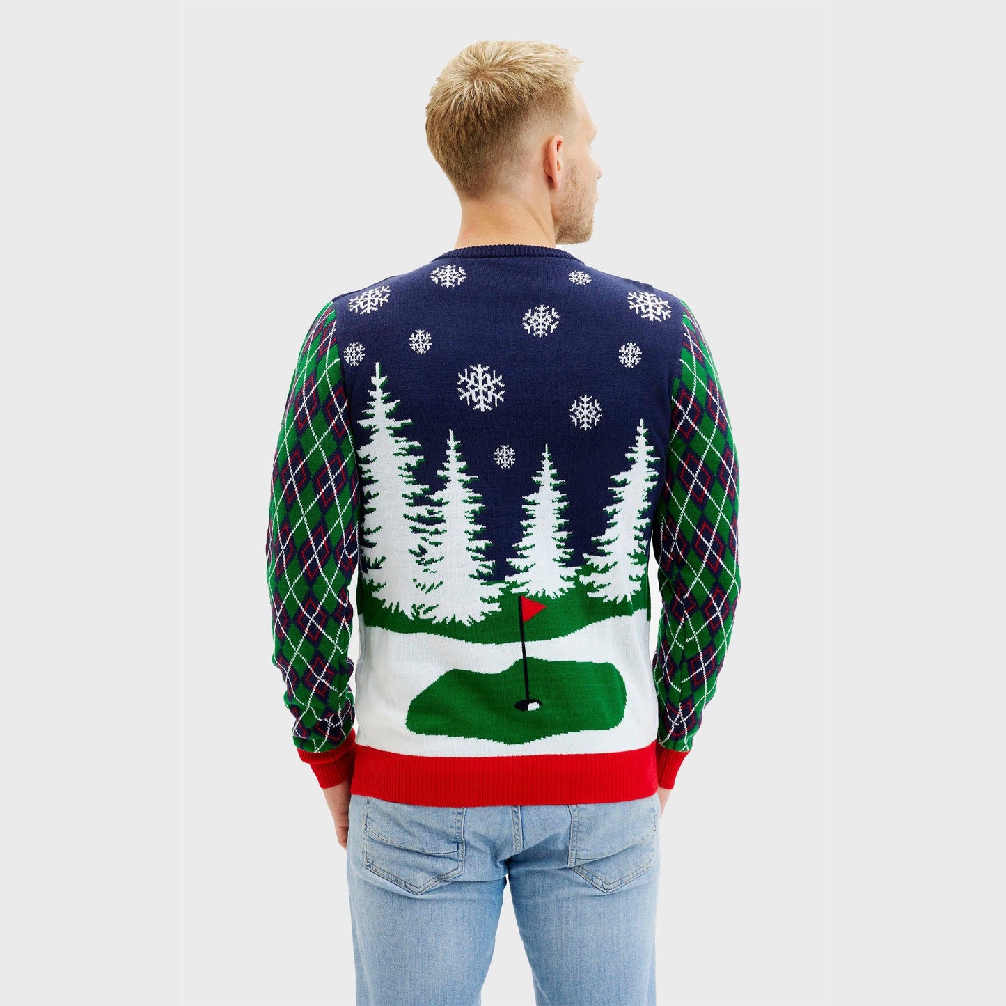 Velina Moda | Ho Ho Hole In One Christmas Sweater Men