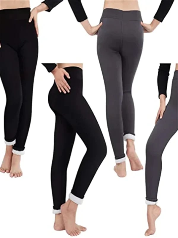 Velina Moda | Women's Winter Pants Fleece - Warm Leggings with Shaping Effect