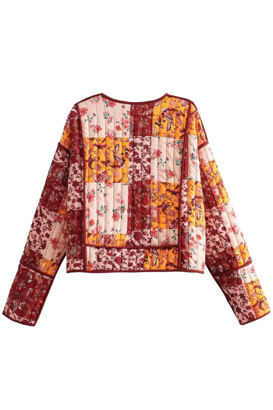 Velina Moda | Casual Short Cardigan Quilted Cotton Jacket