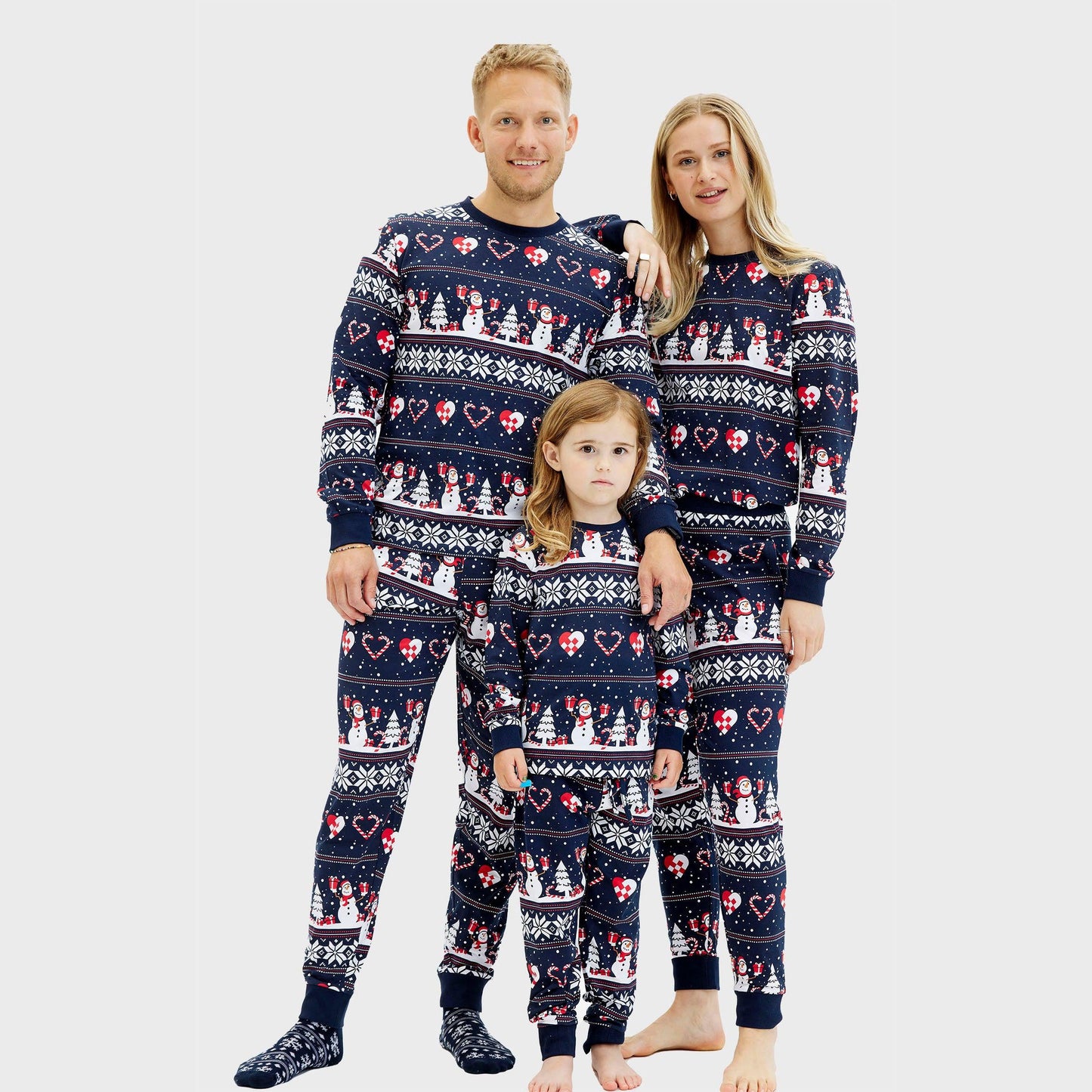 Velina Moda | Christmas Heart Christmas Pajamas Navy Men's