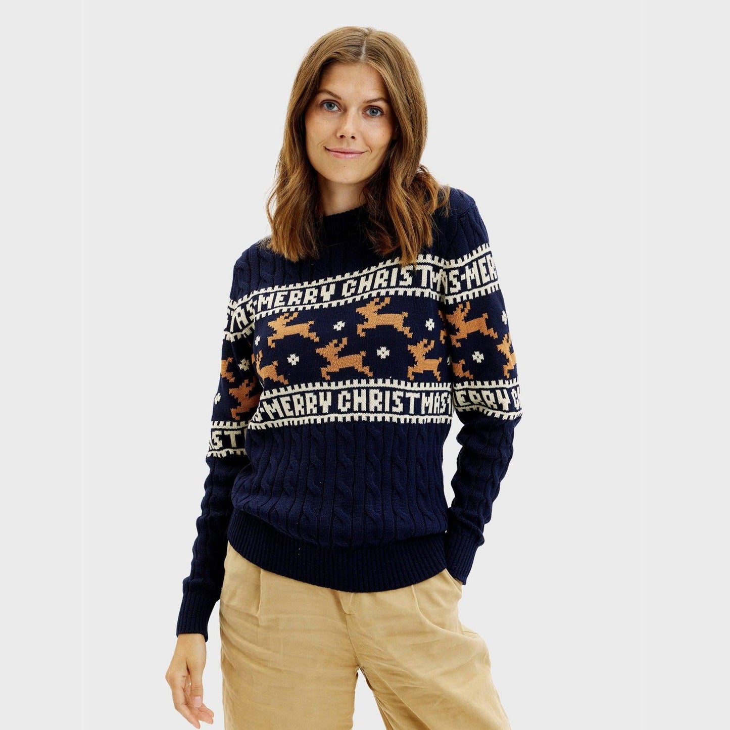 Velina Moda | The elegant Christmas sweater blue women's