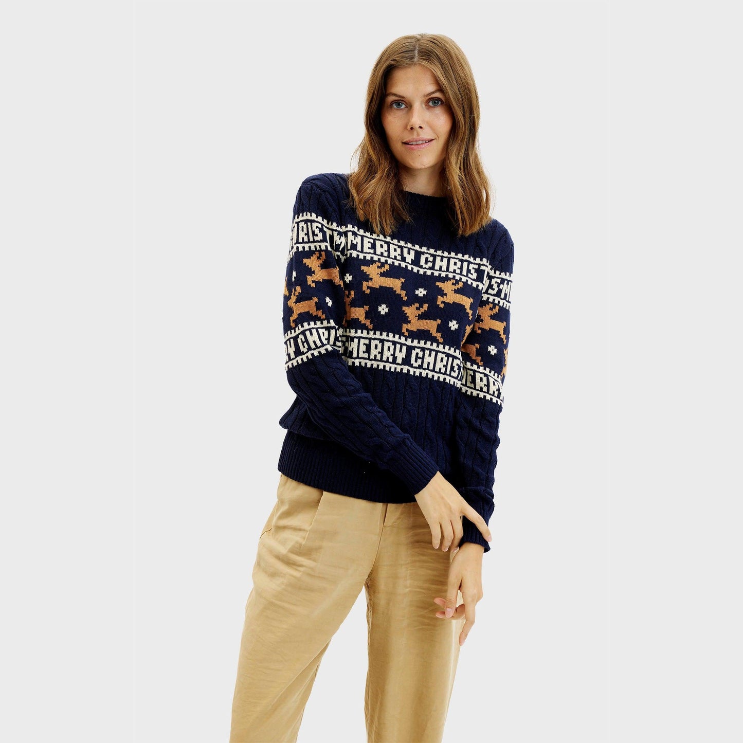 Velina Moda | The elegant Christmas sweater blue women's