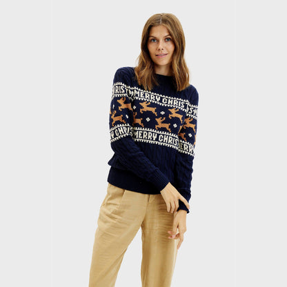 Velina Moda | The elegant Christmas sweater blue women's