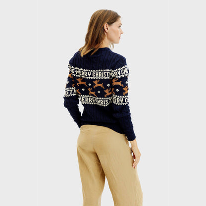 Velina Moda | The elegant Christmas sweater blue women's