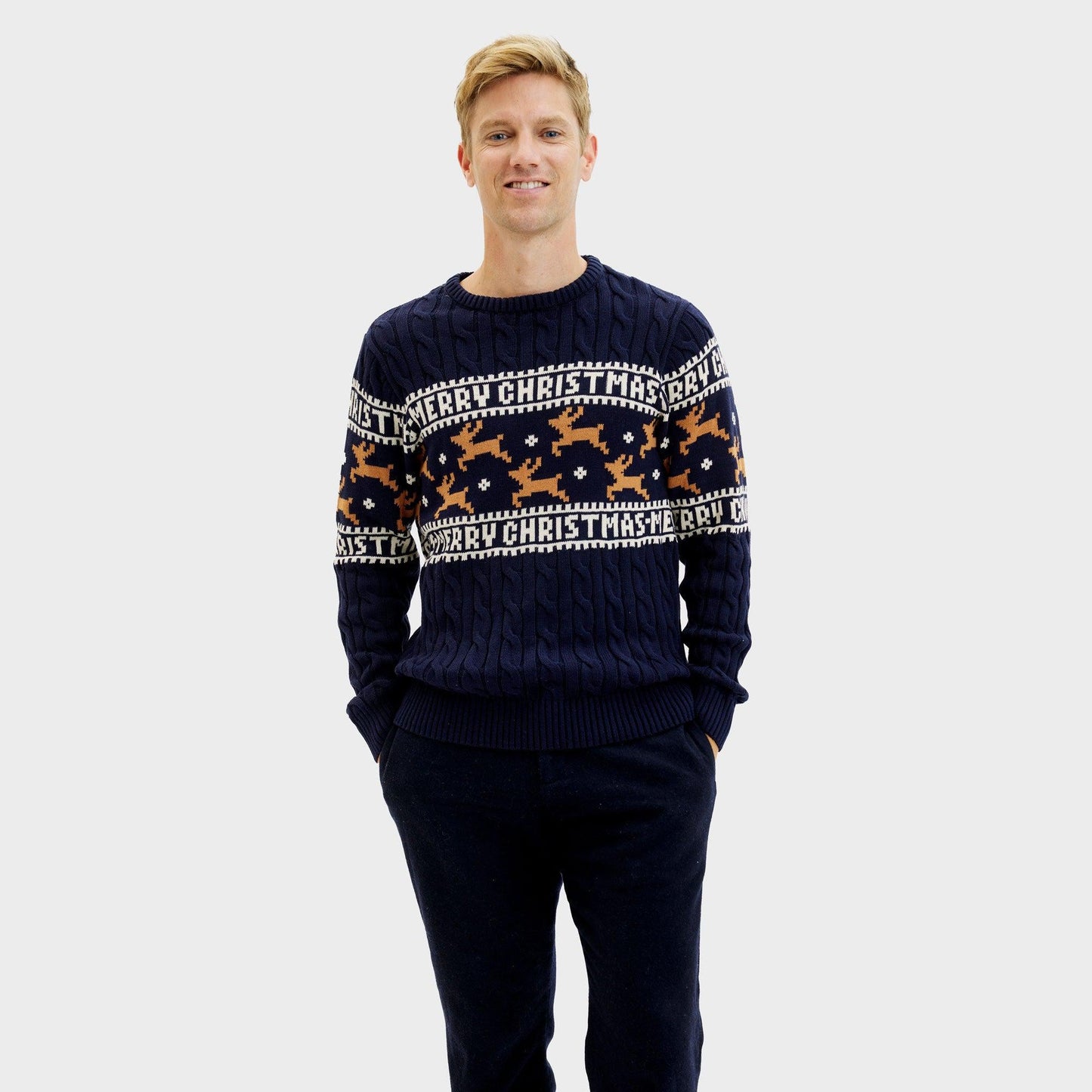 Velina Moda | The elegant Christmas sweater Blue Men