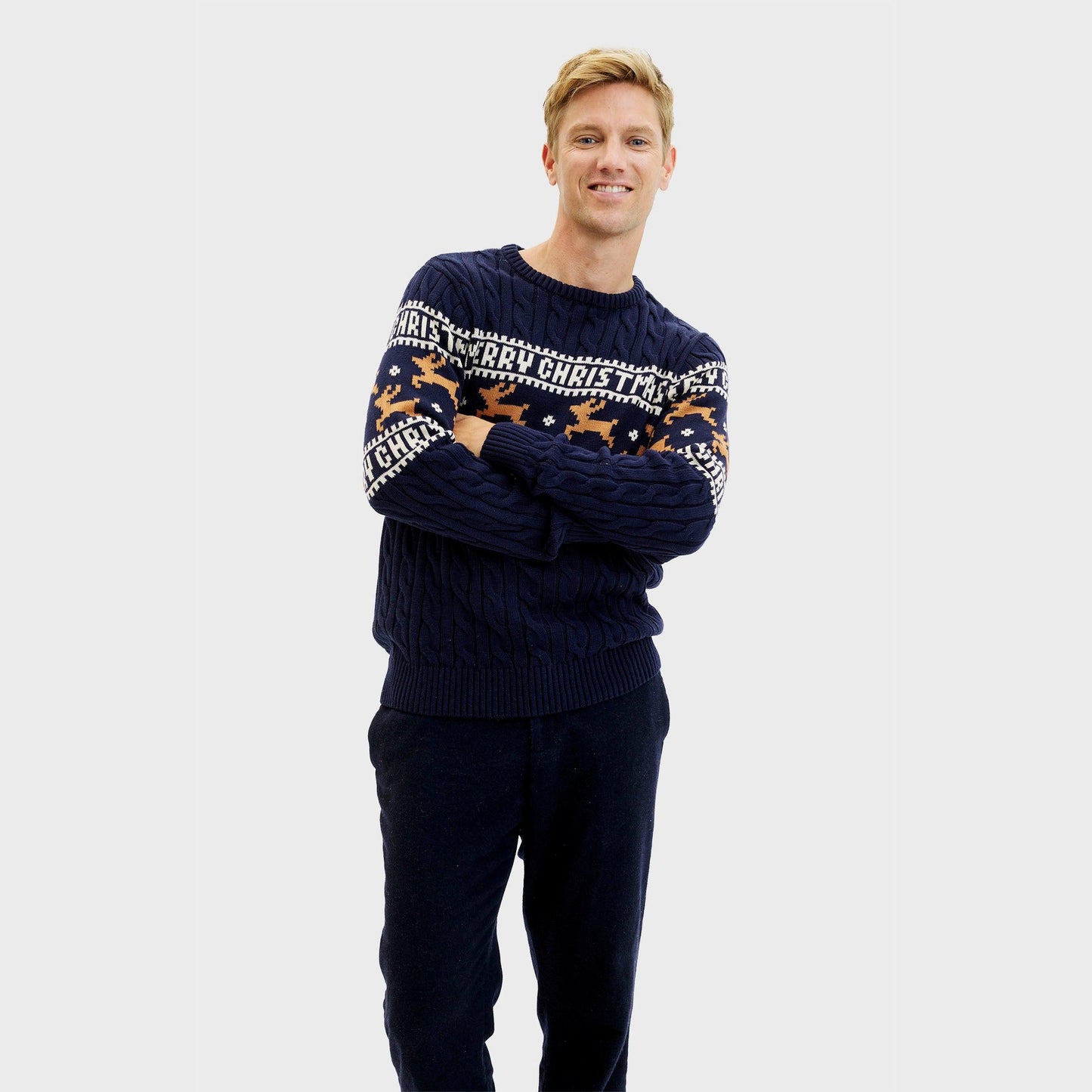 Velina Moda | The elegant Christmas sweater Blue Men