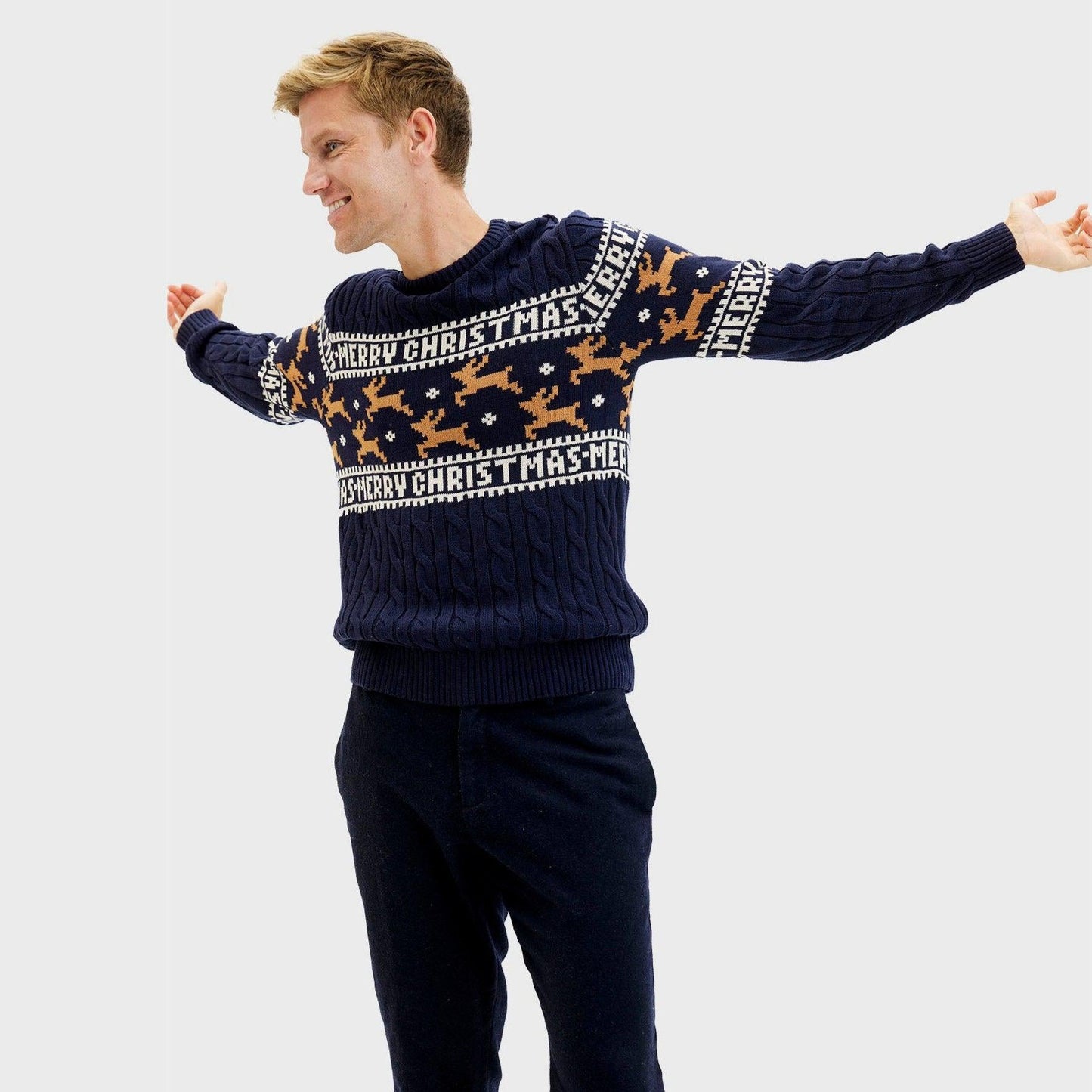 Velina Moda | The elegant Christmas sweater Blue Men