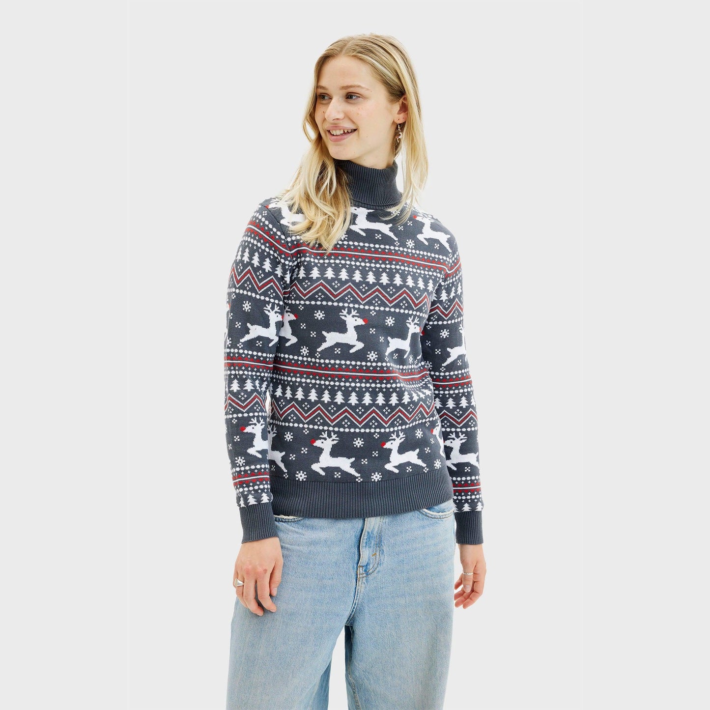 Velina Moda | The stylish high neck Christmas sweater Women's