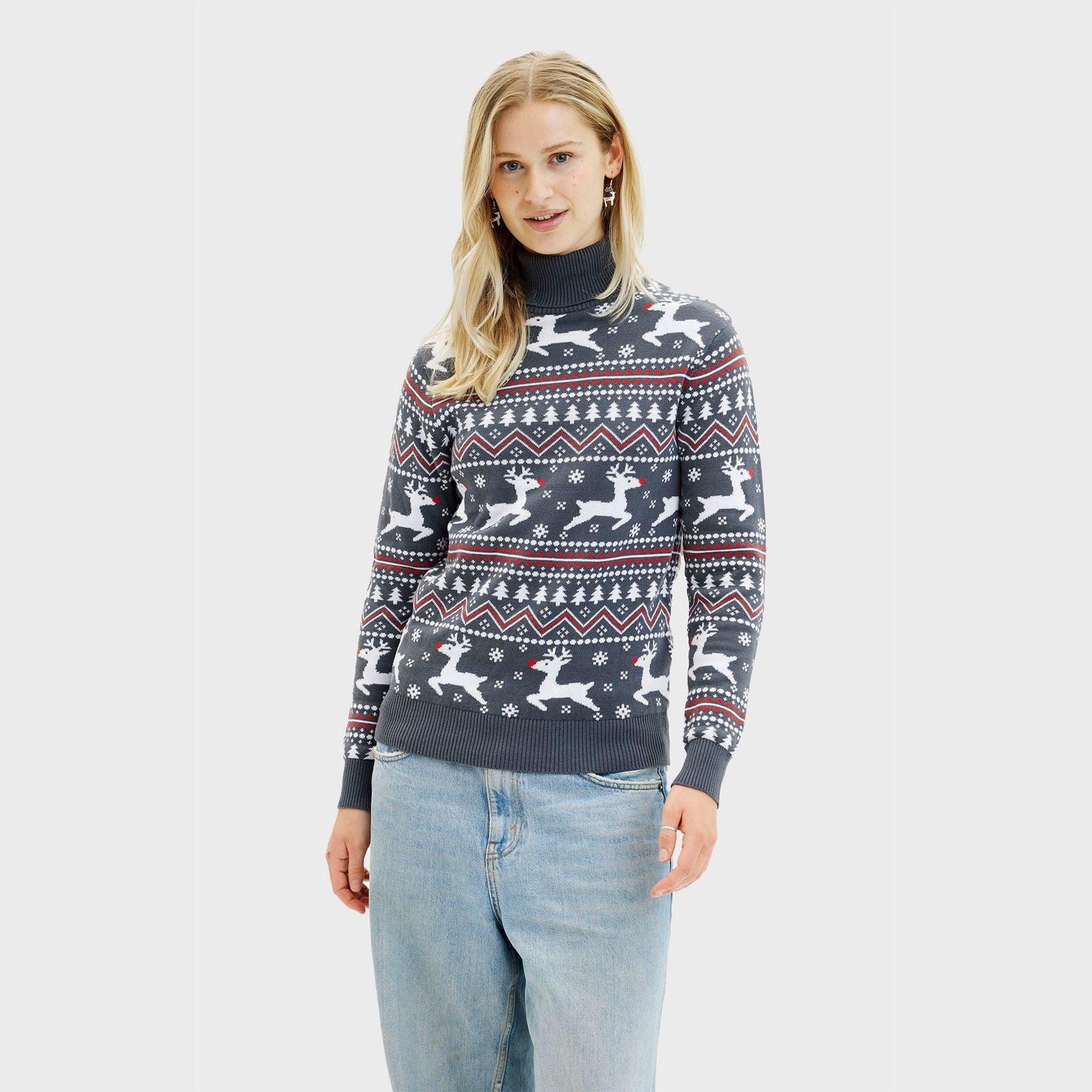 Velina Moda | The stylish high neck Christmas sweater Women's
