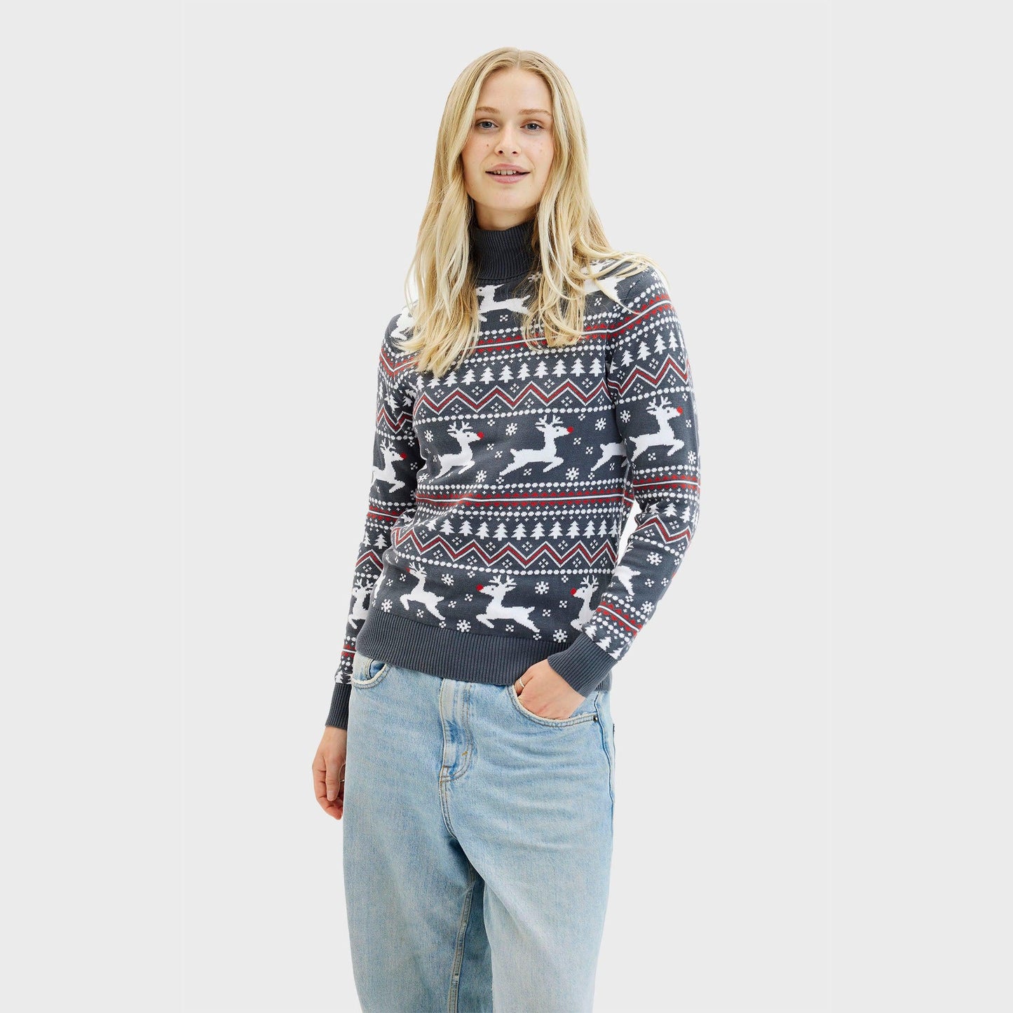 Velina Moda | The stylish high neck Christmas sweater Women's