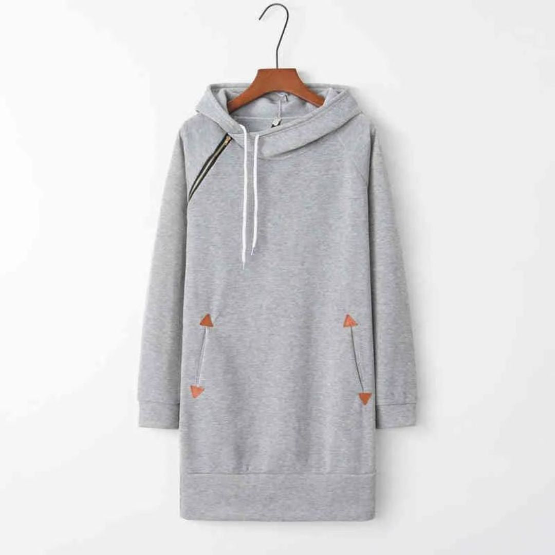 Casual hoodie dress with pockets