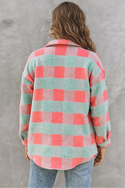 Velina Moda | Check Color Block Casual Oversized Jacket