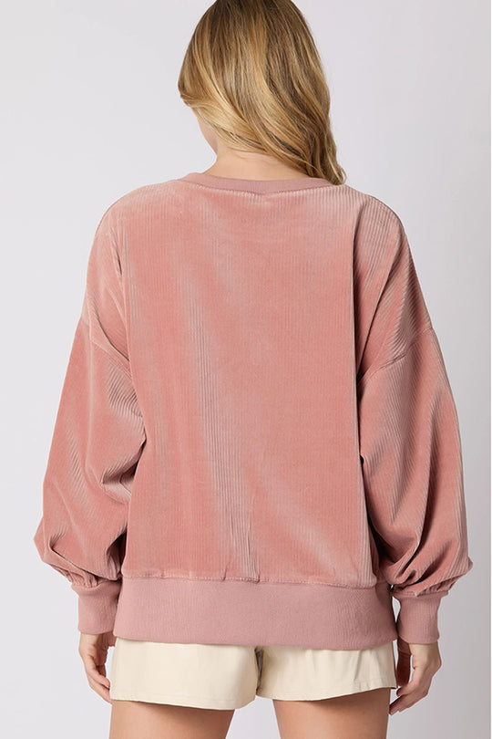 Velina Moda | Christmas Pumpkin Cake Sequins Round Neck Loose Sweatshirt