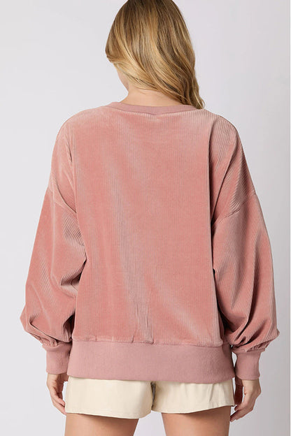 Velina Moda | Christmas Pumpkin Cake Sequins Round Neck Loose Sweatshirt