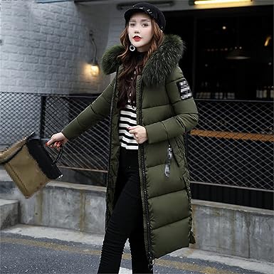 Long coat with fur collar