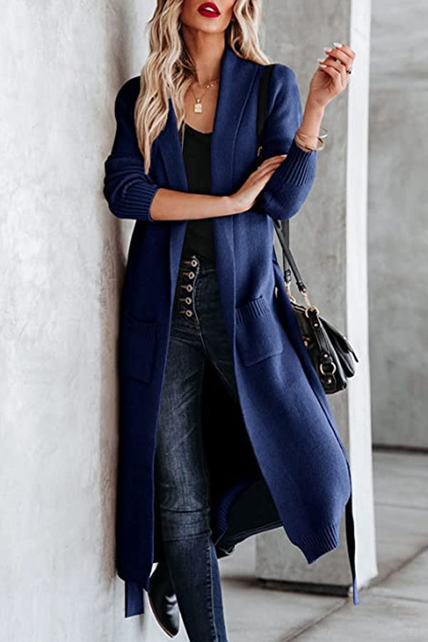 Velina Moda | Tie Lapel Cards Cardigan