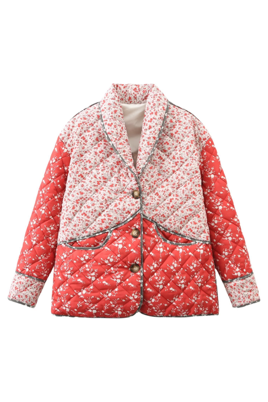 Velina Moda | Contrasting Color Shades Cotton Jacket