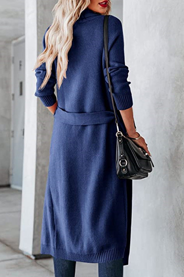 Velina Moda | Tie Lapel Cards Cardigan