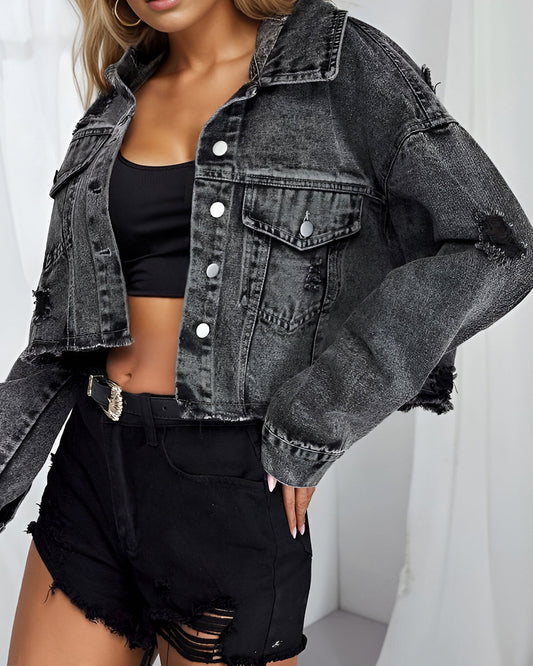 Velina Moda | Denim Short Jacket
