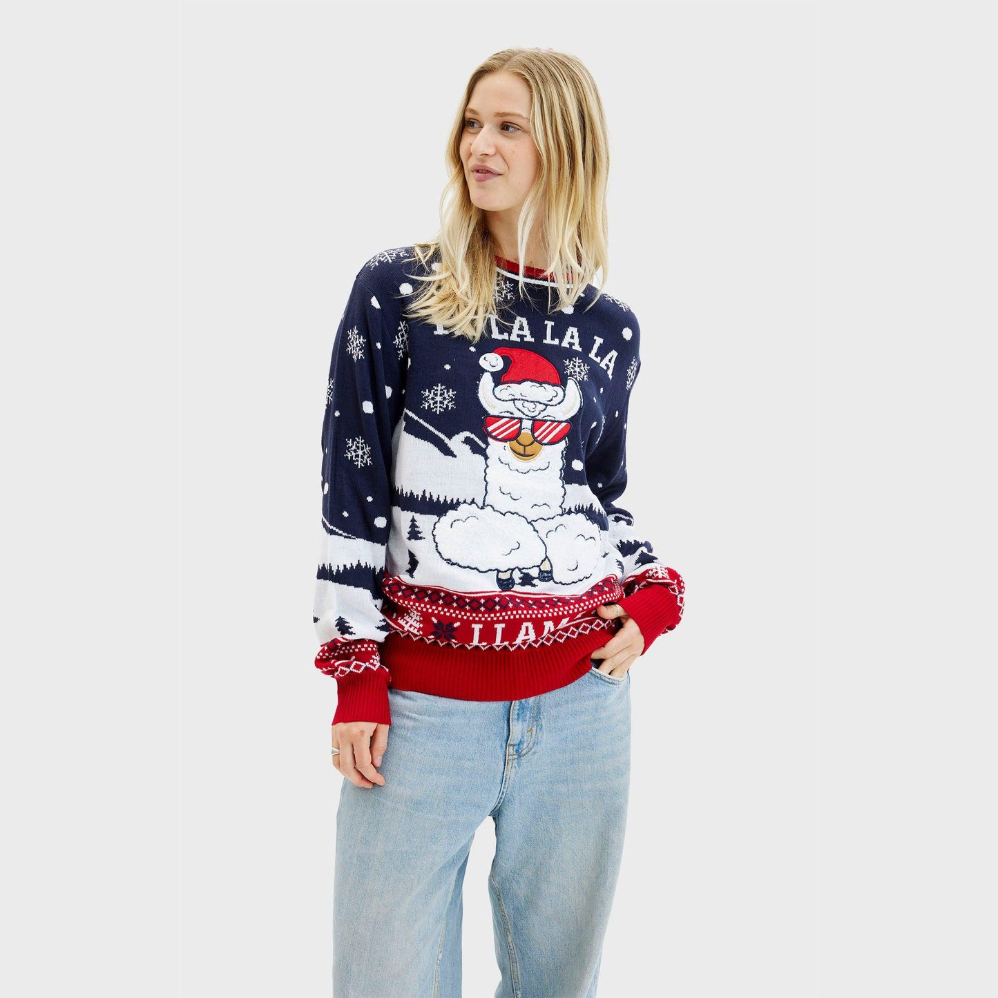 Velina Moda | Fa La La La Llama Sweater Women