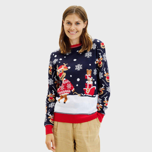Velina Moda | The Bringing Christmas Gifts Christmas Sweater Women's
