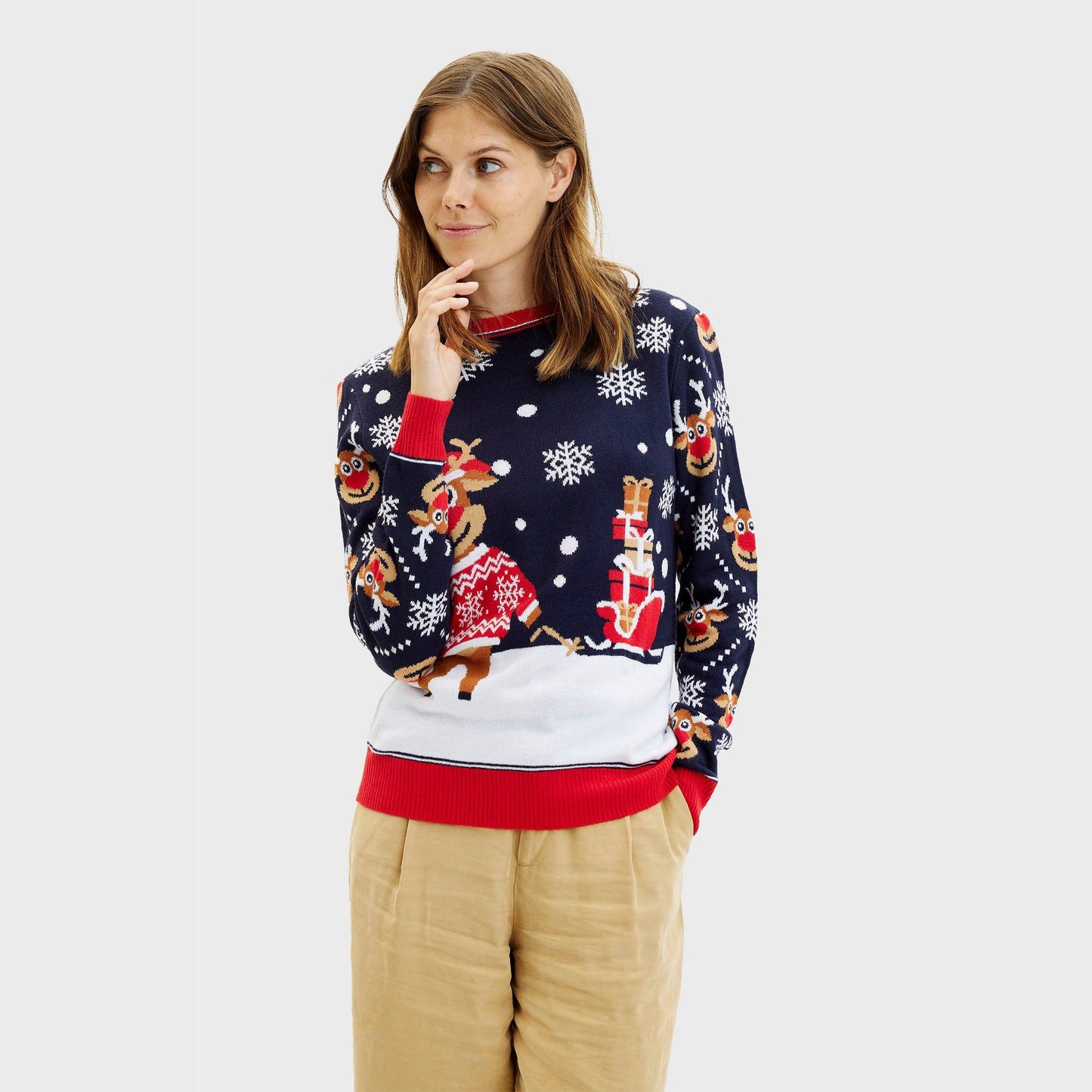 Velina Moda | The Bringing Christmas Gifts Christmas Sweater Women's