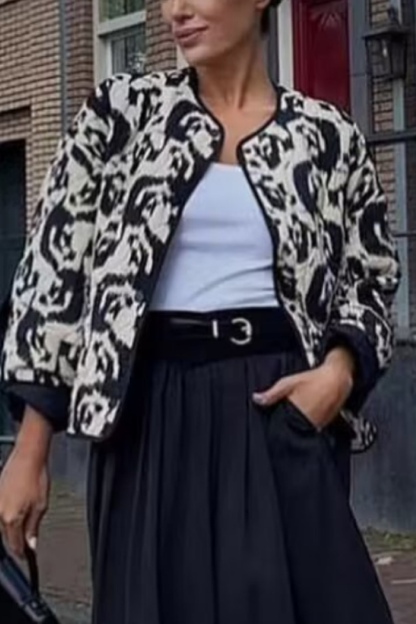 Velina Moda | Animal Print Cotton Jacket
