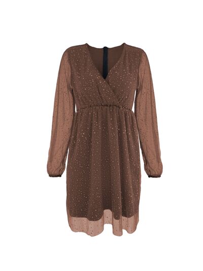 Mini dress with balloon sleeves