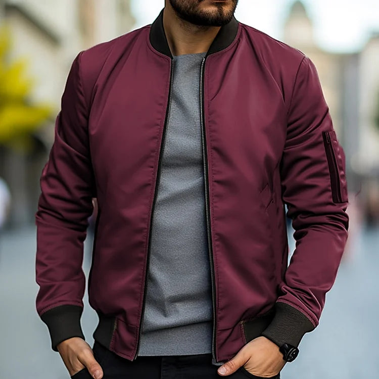 Bruno - Men's bomber jacket with elastic cuffs