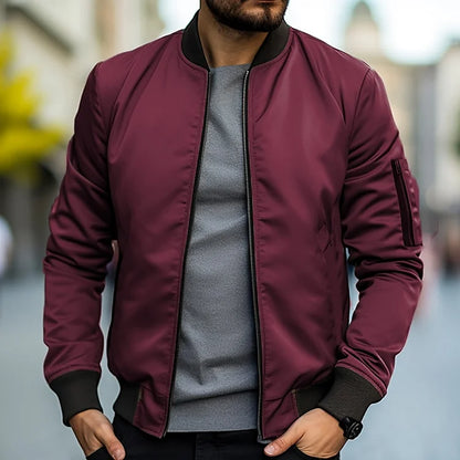 Bruno - Men's bomber jacket with elastic cuffs