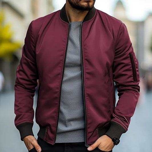 Bruno - Men's bomber jacket with elastic cuffs