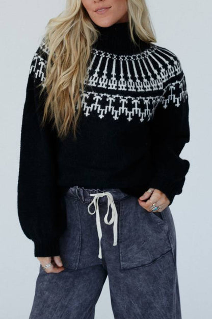 Velina Moda | Christmas Thickened Turtleneck Long Sleeve Knitted Sweater