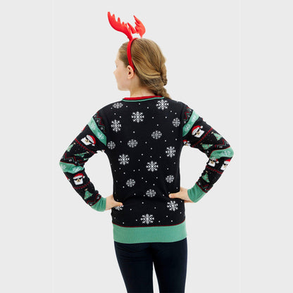 Velina Moda | Get Lit Llama Christmas Christmas Sweater Women