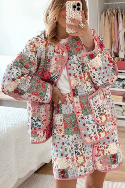 Velina Moda | Cotton Jacket + Vest + Skirt Set