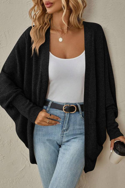 Velina Moda | Bat Sleeve Cardigan Loose Knit Jacket